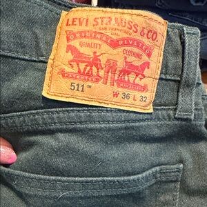 Levi's Men's Olive Slim Jeans